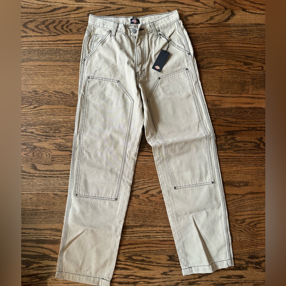 Dickies Skateboarding Double Knee Canvas Utility Pants Stonewashed Desert Sand